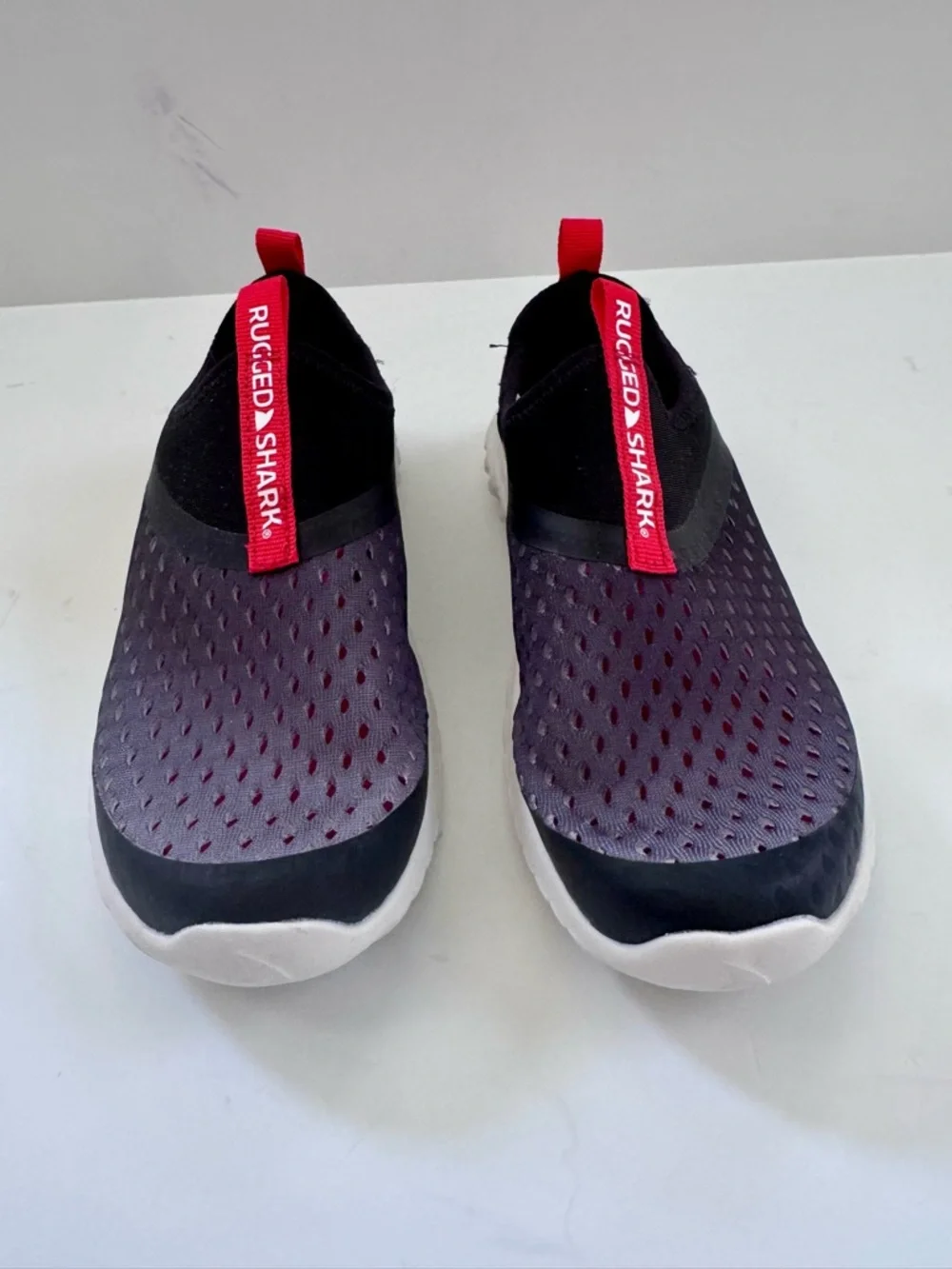 Rugged Shark Kids' Breathable Water Shoes - Black & Red